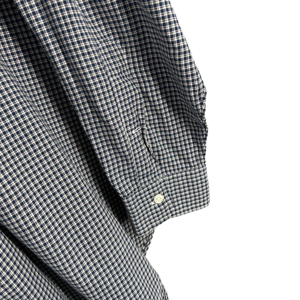 Ralph Lauren Mens Shirt Blue Plaid Check Classic Fit‎ Button Down Preppy 3XLT